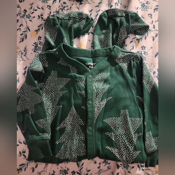Carters Holiday/Christmas tree footie pajama - Picture 1 of 3